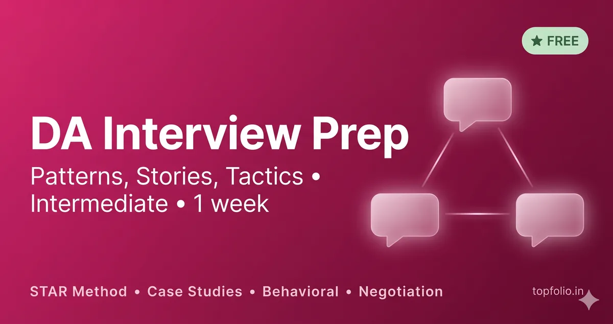 DA Career Playbook & Interview Prep