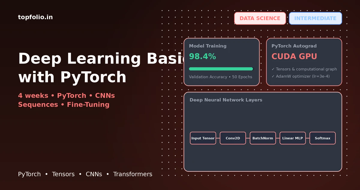 DL Basics — PyTorch MLPs, CNNs, Sequences, Fine-Tuning Discipline