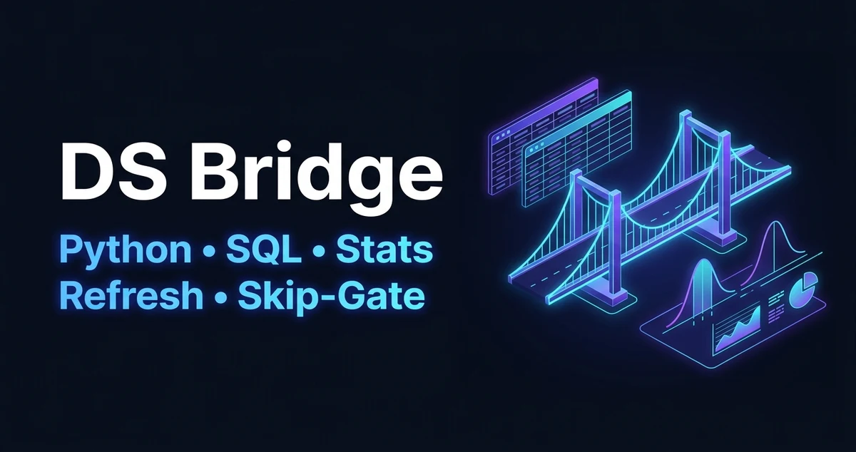 DS Bridge — SQL, Python, Stats Refresh + Skip-Gate