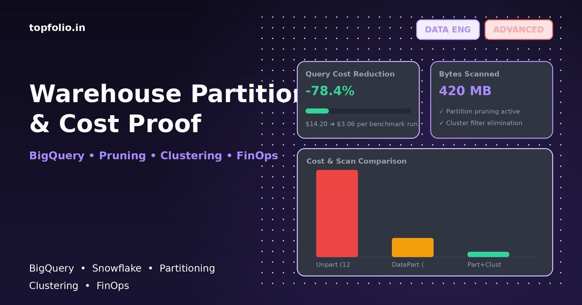 Warehouse Partitioning & Cost Proof